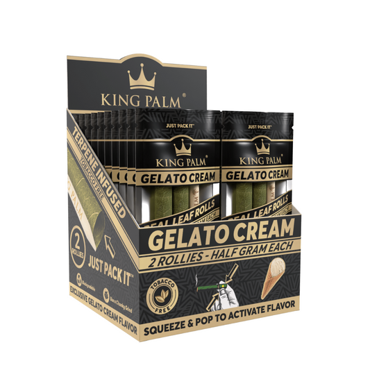 King Palm 2 Rollie Rolls  Gelato Cream  Display Box  20 Units Per Display